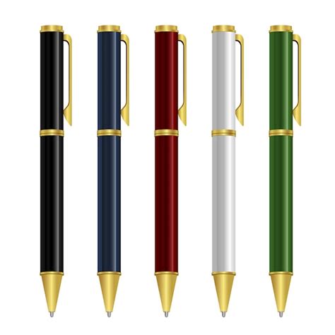 Premium Vector Ballpoint Pen Set Design Illustration Isolated On