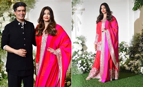 Aishwarya Rai S Colour Block Anarkali Suit Adds A Bright Pop To Manish