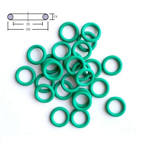 Cs Mm Od Mm Mm Green Fkm Fluorine Rubber O Ring Sealing Gasket