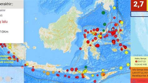 10 Gempa Bumi Sudah Terjadi Hari Ini Selasa 25 Juli 2023 Ada Magnitudo