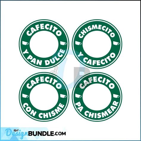 Mexican Bundle SVG Starbucks PreSized For Venti Cold Cup Cafecito Y Pan