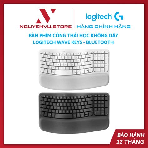 ban phim cong thai hoc khong day logitech wave keys bluetooth hang