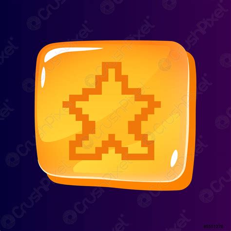 Rate Mark Glossy Ui Button With Pixelated Icon Stock Vector 5551278