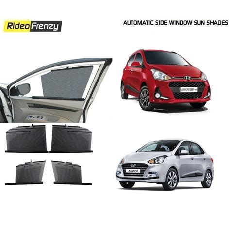 Buy Hyundai Grand I10 And Xcent Automatic Side Window Sun Shades At Low Prices Rideofrenzy