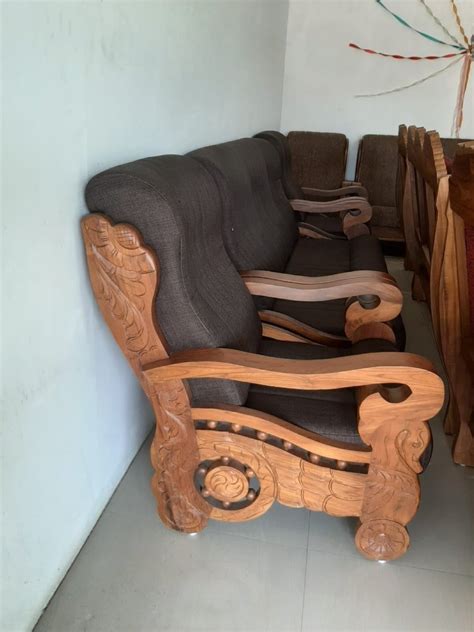 Teak Wood Seater Designer Wooden Sofa Set At Rs In Thrissur