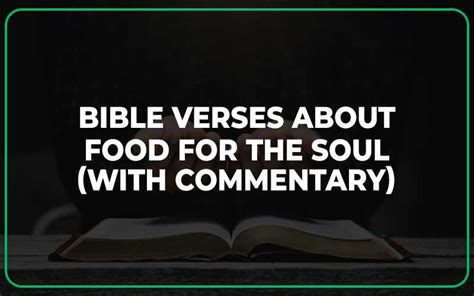 Bible Verses About Food For The Soul With Commentary Scripture Savvy