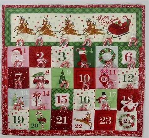 Santa Fabric Advent Calendar Christmas Countdown Calendar Christmas