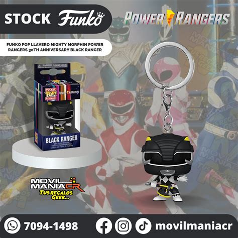 Llavero Funko Pop Mighty Morphin Power Rangers 30th Anniversary Black