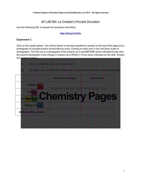 AP LAB 06b Le Chatelier S Principle Simulation LAB 06b Le Chatelier S