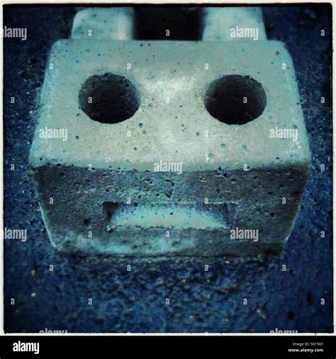 Face Concept Of Concrete Block Faces In Objects Stock Photo Alamy