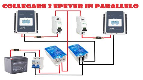 COME COLLEGARE 2 REGOLATORI DI CARICA IN PARALLELO SCHEMA SEMPLIFICATO