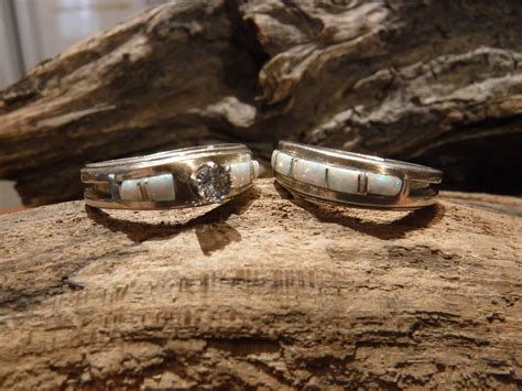 Vintage Navajo Wedding Ring Engagement Ring Set Grams Size