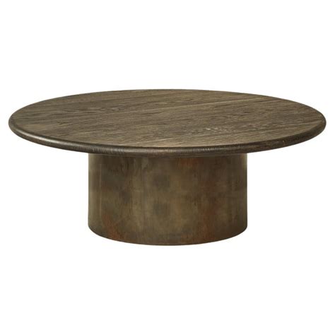 Table basse en forme de goutte d eau 800 cm frêne patiné En vente