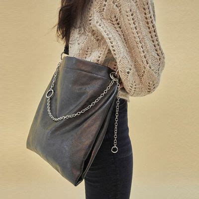 Bolso de mano grande de piel sintética para mujer bolsa de hombro de