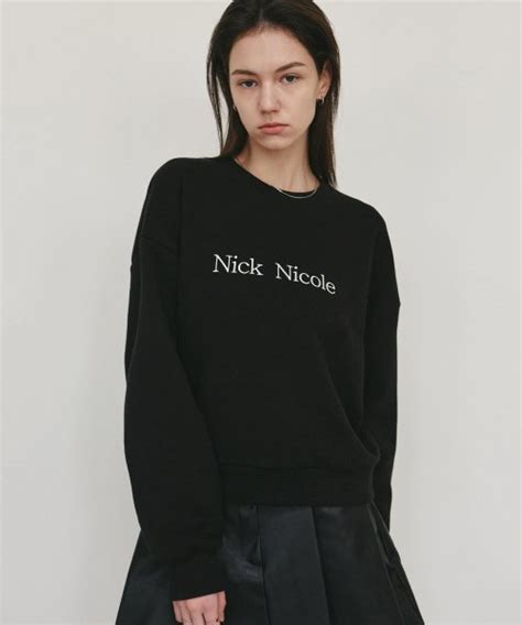 Musinsa Nick Nicole Nicole Classic Logo Sweatshirt Black