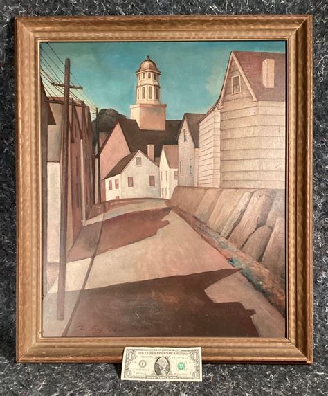 Paul Gray Original Oil On Board Nantucket Streets 10261 Auctionninja