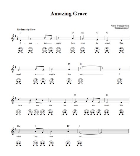 Harmonica Tabs In C Amazing Grace