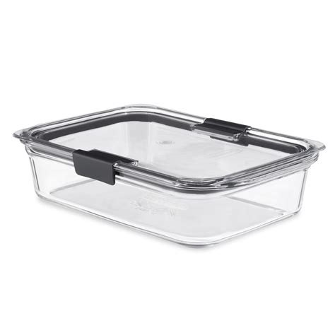 Rubbermaid Brilliance Clear Glass Food Storage Container 8 Cup Bpa Free And Leak Proof