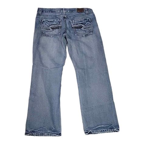 Flypaper Mens Straight Leg Distressed Blue Jeans Cotton Size X Ebay