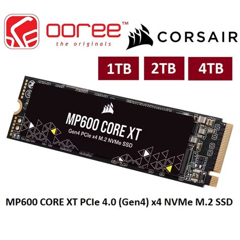 Corsair Mp600 Core Xt 1tb 2tb 4tb Pcie 40 Gen4 X4 Nvme M2