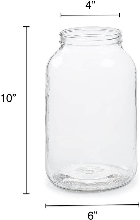 2 Pack 1 Gallon Glass Jar W Plastic Airtight Lid Muslin Cloth