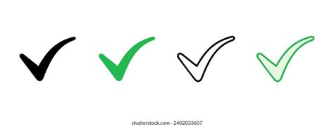 Check Mark Icon Set Vector Tick Stock Vector Royalty Free 2403385169 Shutterstock