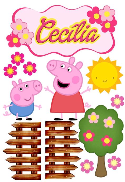 Bolo Da Peppa Pig Peppa Pig Teddy Peppa Pig Cake Topper Cake Toppers