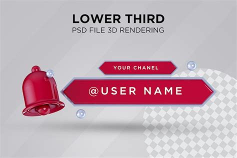 Linha inferior do terceiro banner estilo 3d renderização de sino de