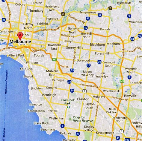 Melbourne Freeways Map