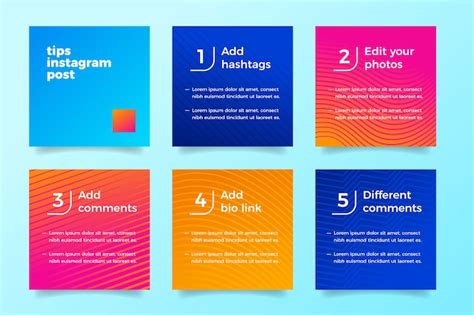 Premium Vector Tips Instagram Post Collection