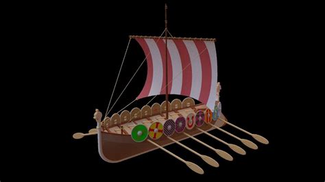 Viking Ship 3d Model Cgtrader