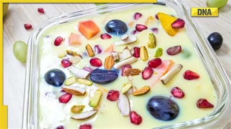 Easy Fruit Custard Recipe For Healthy Morning Break Fast