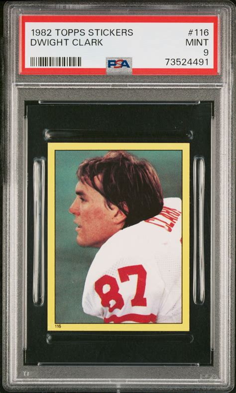 Topps Stickers Football Dwight Clark Psa Myslabs