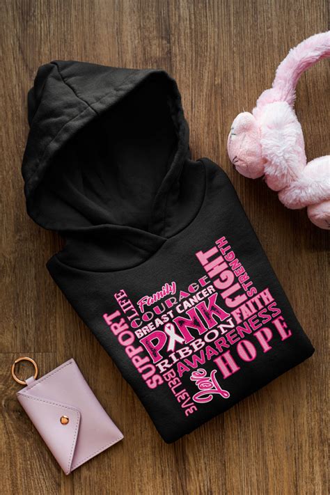 Breast Cancer Support Breast Cancer Awareness Hoodies Faith Etsy