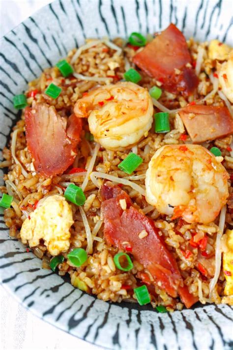 Xo Sauce Fried Rice With Char Siu Pork And Shrimp That Spicy Chick