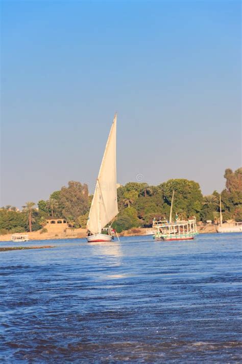 Tourist Boats Sailing On The Nile River In Luxor Egypt Editorial Photo