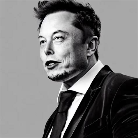 Elon Musk As A Gigachad Black And White Photo Stable Diffusion