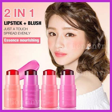 2 IN 1 Jelly Blush Stick And Lipstick 5g Natural Nude Makeu For Eyes Lips Cheek For Cheeks