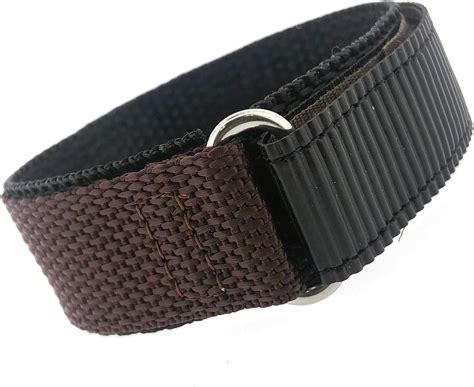 Watch Band Nylon One Piece Wrap Sport Strap Brown