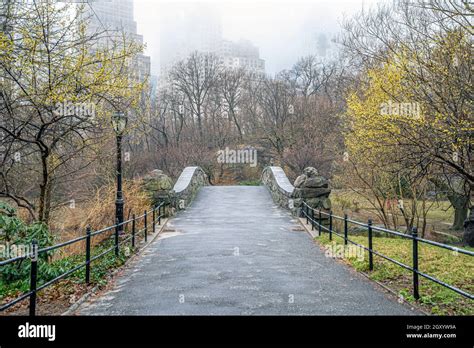 gapstow bridge  central park stock photo alamy