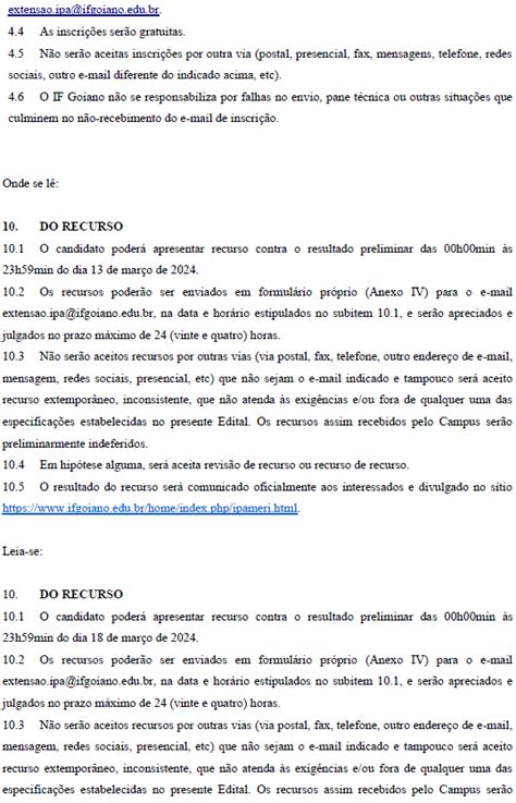 Retificação 01 do Edital de Extensão Nº 05 de março de 2024 Seleção