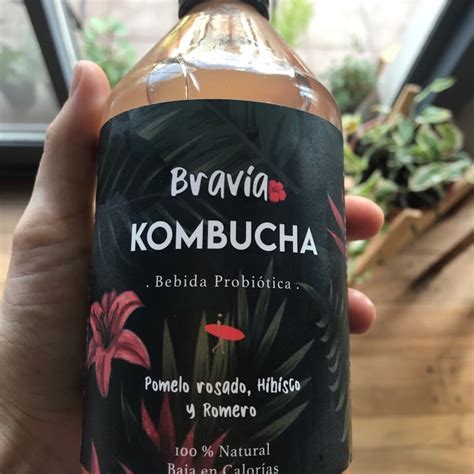 Brav A Kombucha Bebida Probi Tica De Hibisco Pomelo Rosado Y Romero