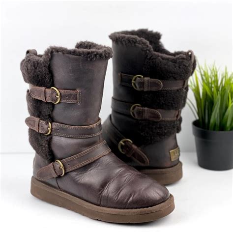 Ugg Shoes Ugg Becket Shearling Leather Water Resistant Buckle Boot