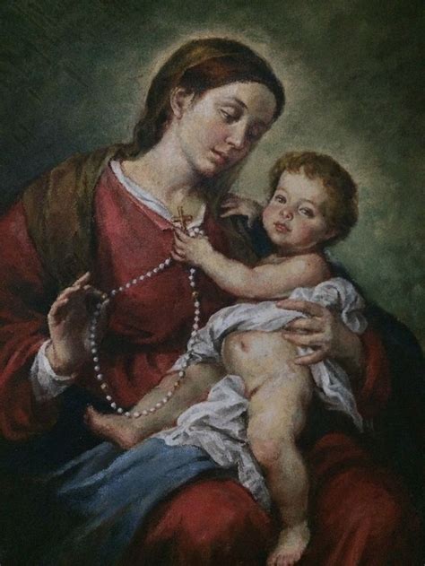 Our Lady Of The Most Holy Rosary Oil Paint Lady