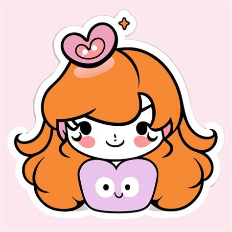 Chibi Manga Kawaii Linda Chica Dibujado A Mano Dibujos Animados