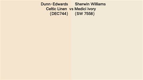 Dunn Edwards Celtic Linen Dec Vs Sherwin Williams Medici Ivory Sw