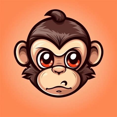 Premium Ai Image Monkey Face Clipart