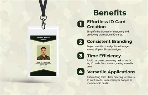 Military ID Card Template in Word, Illustrator, Publisher - Download ...