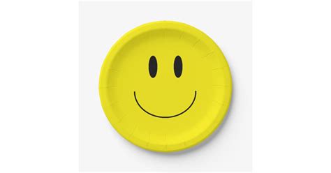 Happy Face Paper Plates Zazzle