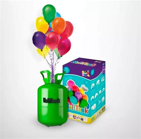 Gas Helio Tanque Garrafa Descartable 30 Globos 9 Cotillon MercadoLibre